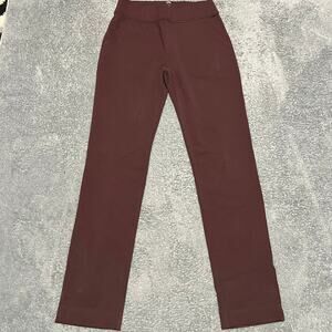 Duluth Trading NoGA Cotton Pants Womens Small Casual Pocket Stretch Maroon